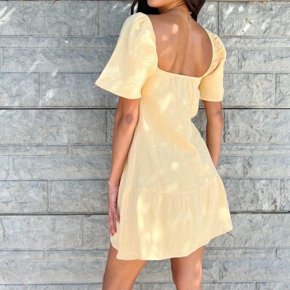 Beginning Boutique Alexa Yellow Mini Dress - Picture 2 of 4